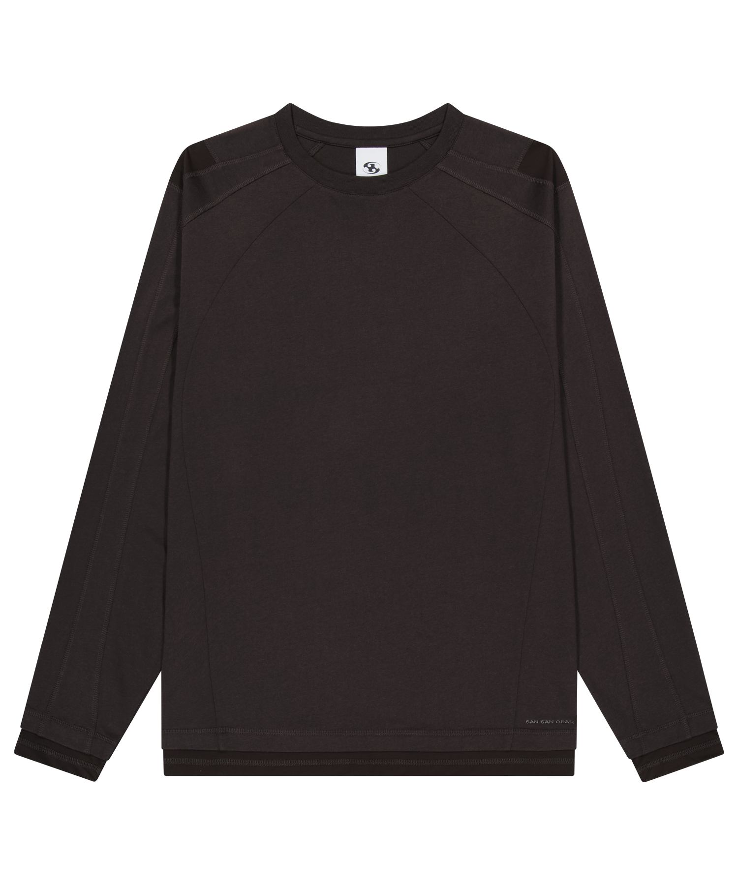 San San Gear - Mesh Paneled Long Sleeves (Dark Brown) product image 4 | TRAB K-Fashion Australia