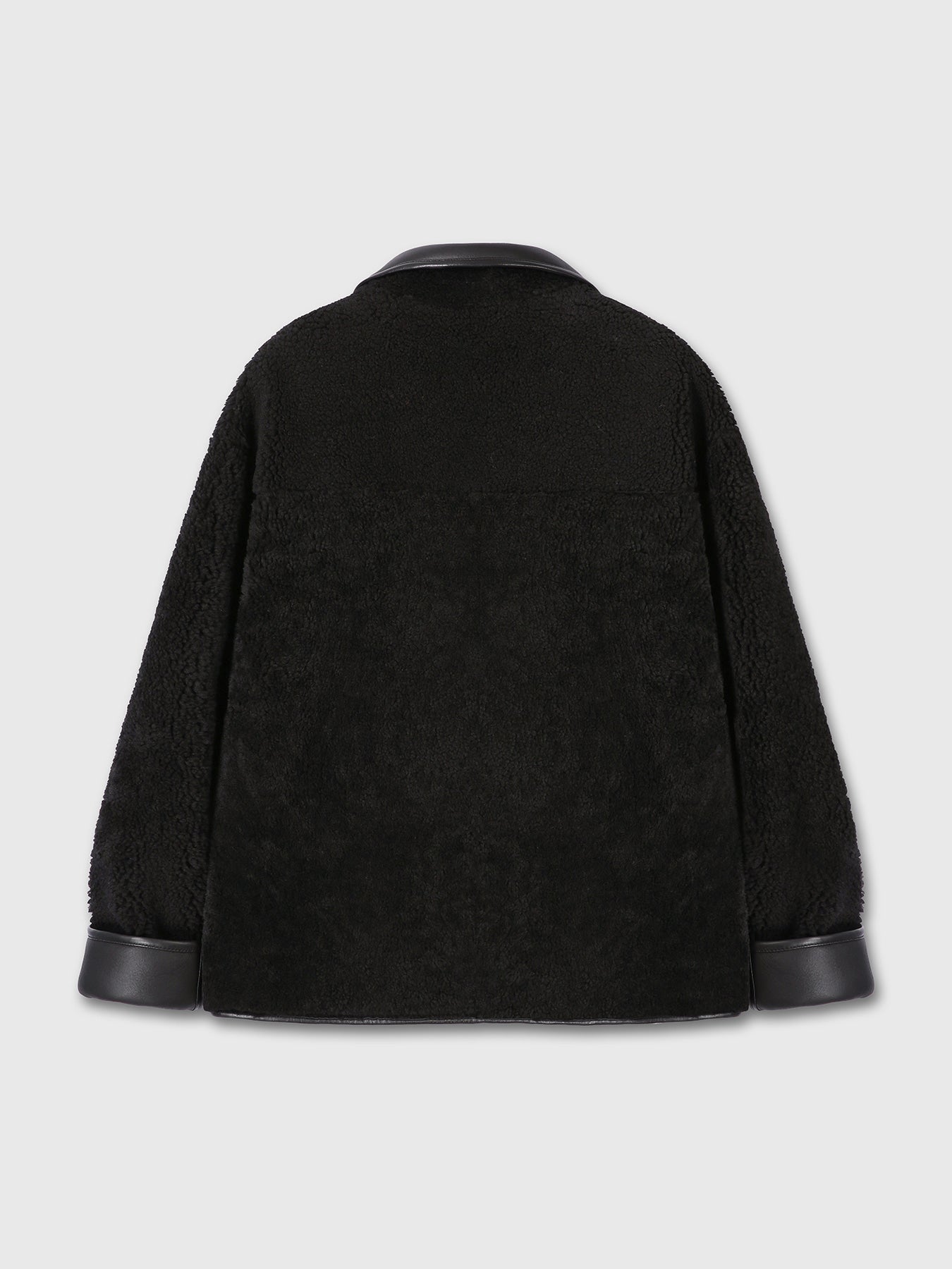 Tonywack - Lamb Leather Reversible Shearling Jacket (Black) product image 16 | TRAB K-Fashion Australia