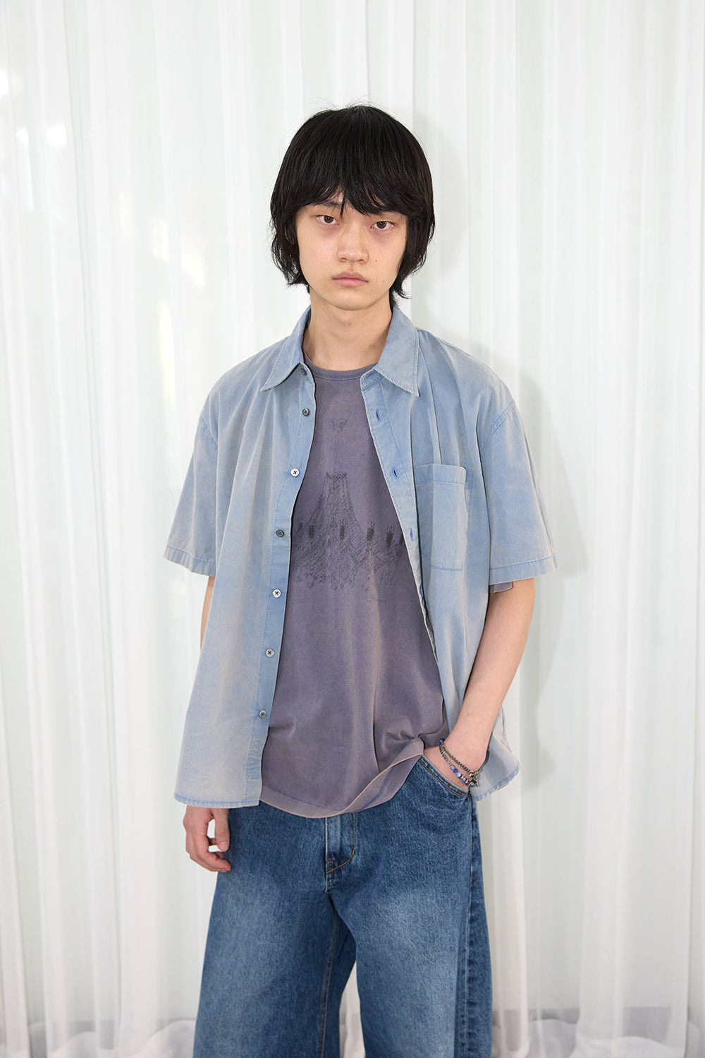 Hatchingroom - Arrow Shirt Bleached (Sax) product image 10 | TRAB K-Fashion Australia