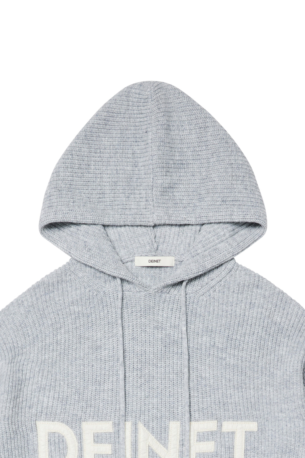 Deinet - Basic Logo Knit Hoodie (Melange Grey) product image 9 | TRAB K-Fashion Australia