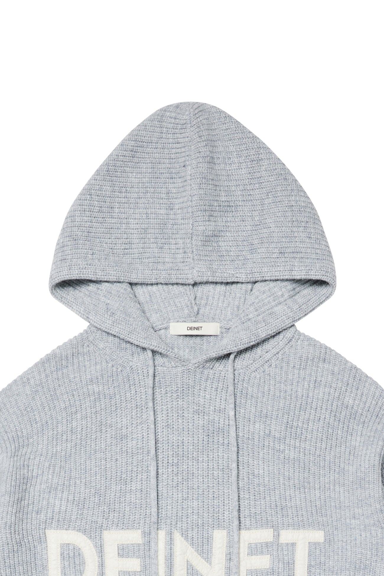 Deinet - Basic Logo Knit Hoodie (Melange Grey) product image 9 | TRAB K-Fashion Australia