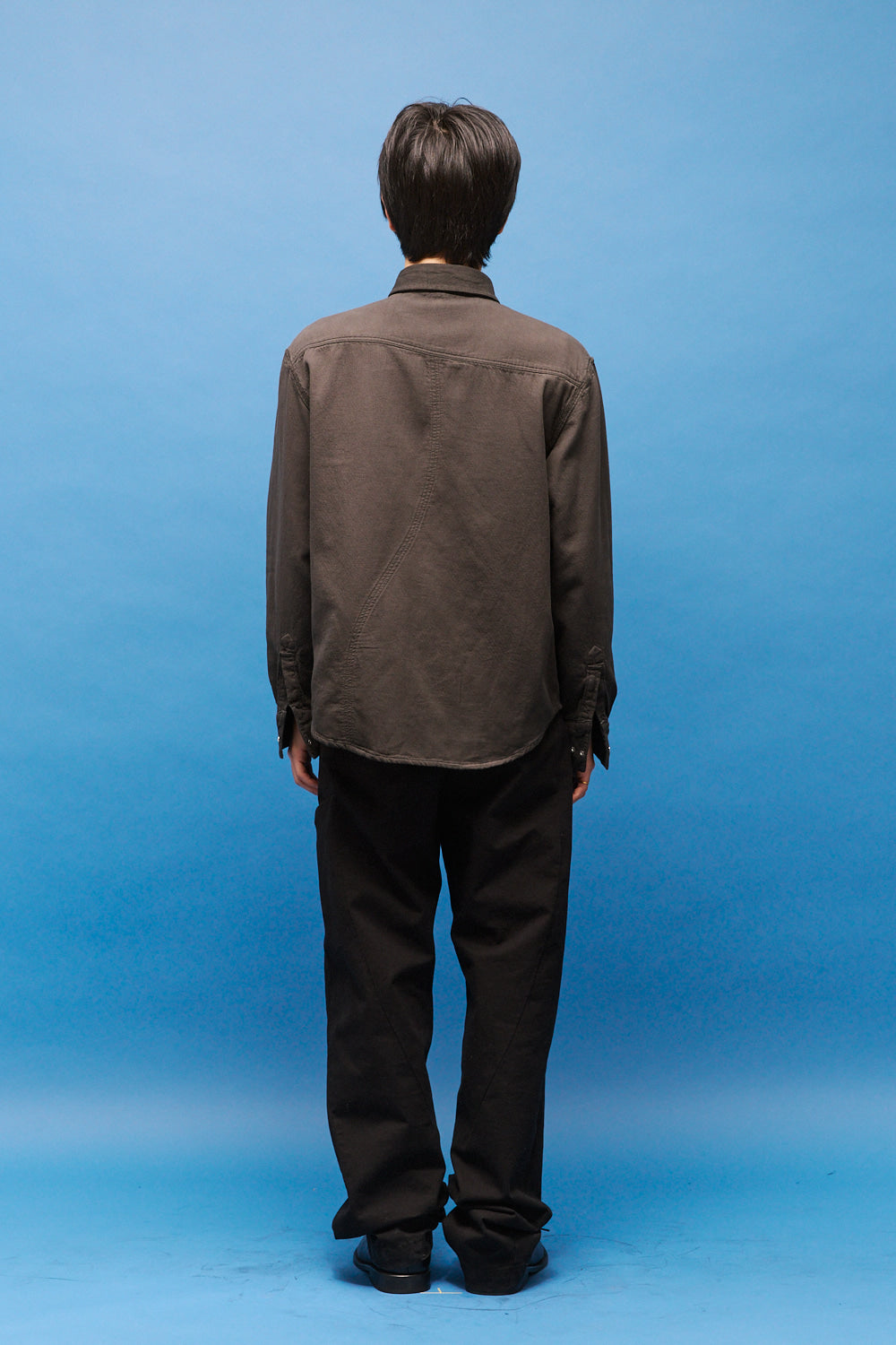 Hatchingroom - Reverse Western Shirt Gauze (Over Dyed Green Charcoal) product image 15 | TRAB K-Fashion Australia