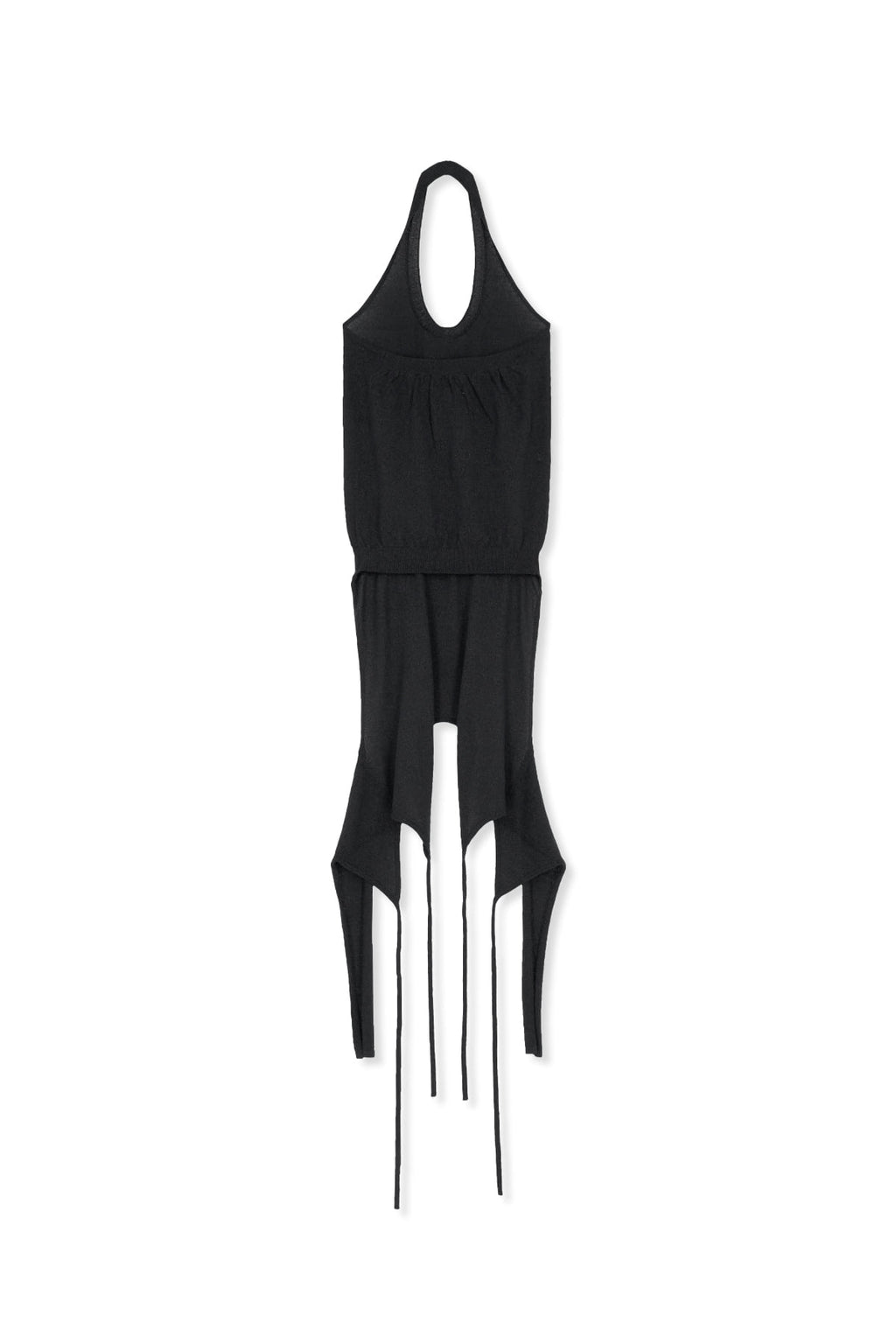 Matin Kim - Layered Tie Halter Neck Knit Top (Black) product image 7 | TRAB K-Fashion Australia