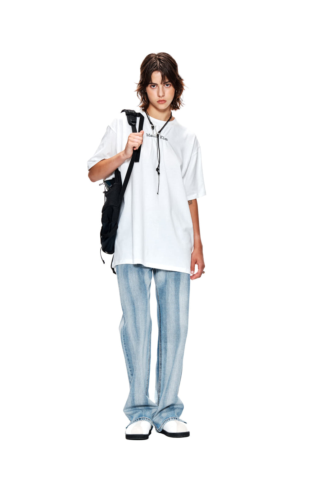 Matin Kim - Matin Logo Shirring Top (White) product image 8 | TRAB K-Fashion Australia