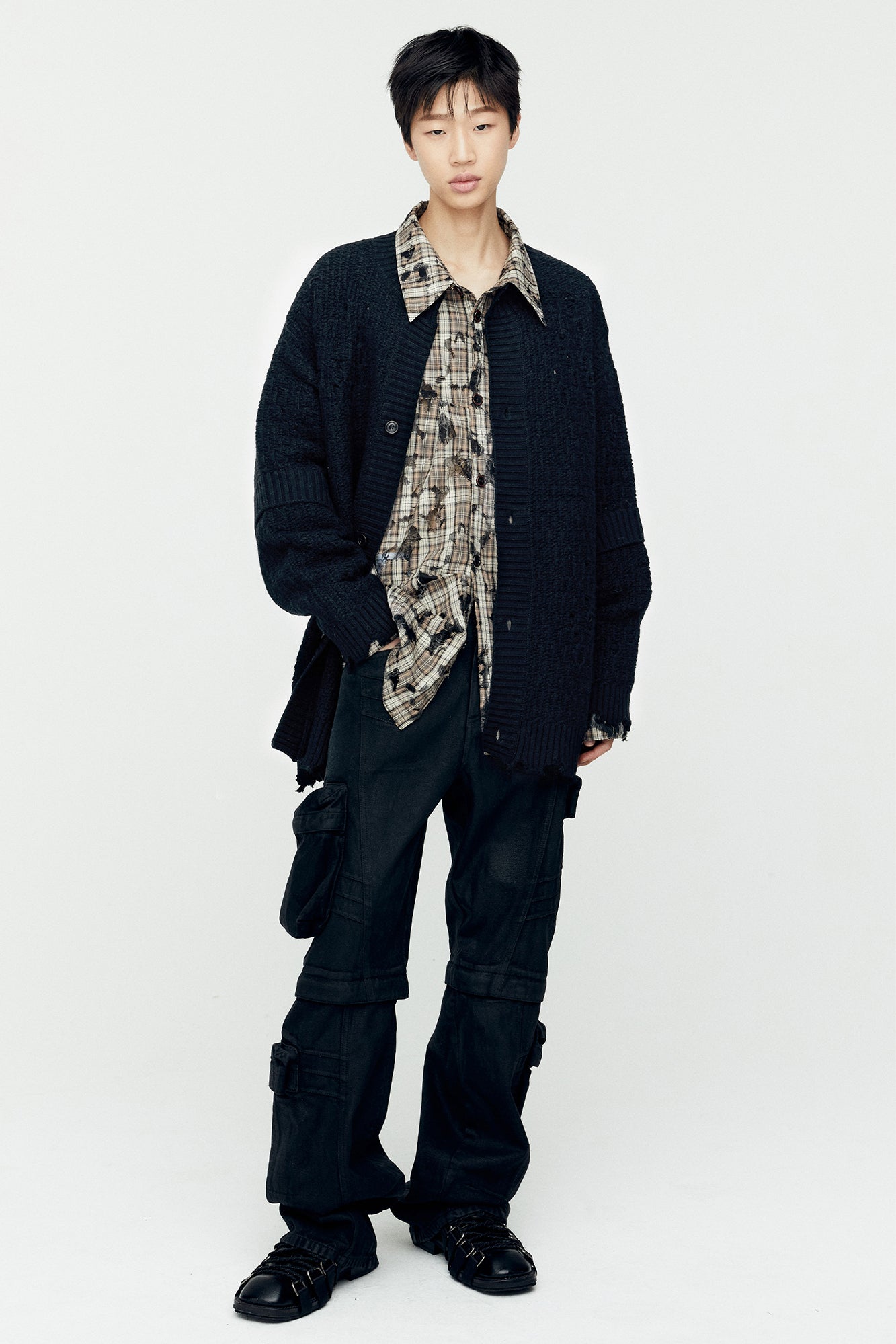 Andersson Bell - Roghen Wool Long Cardigan (Ecru) product image 5 | TRAB K-Fashion Australia