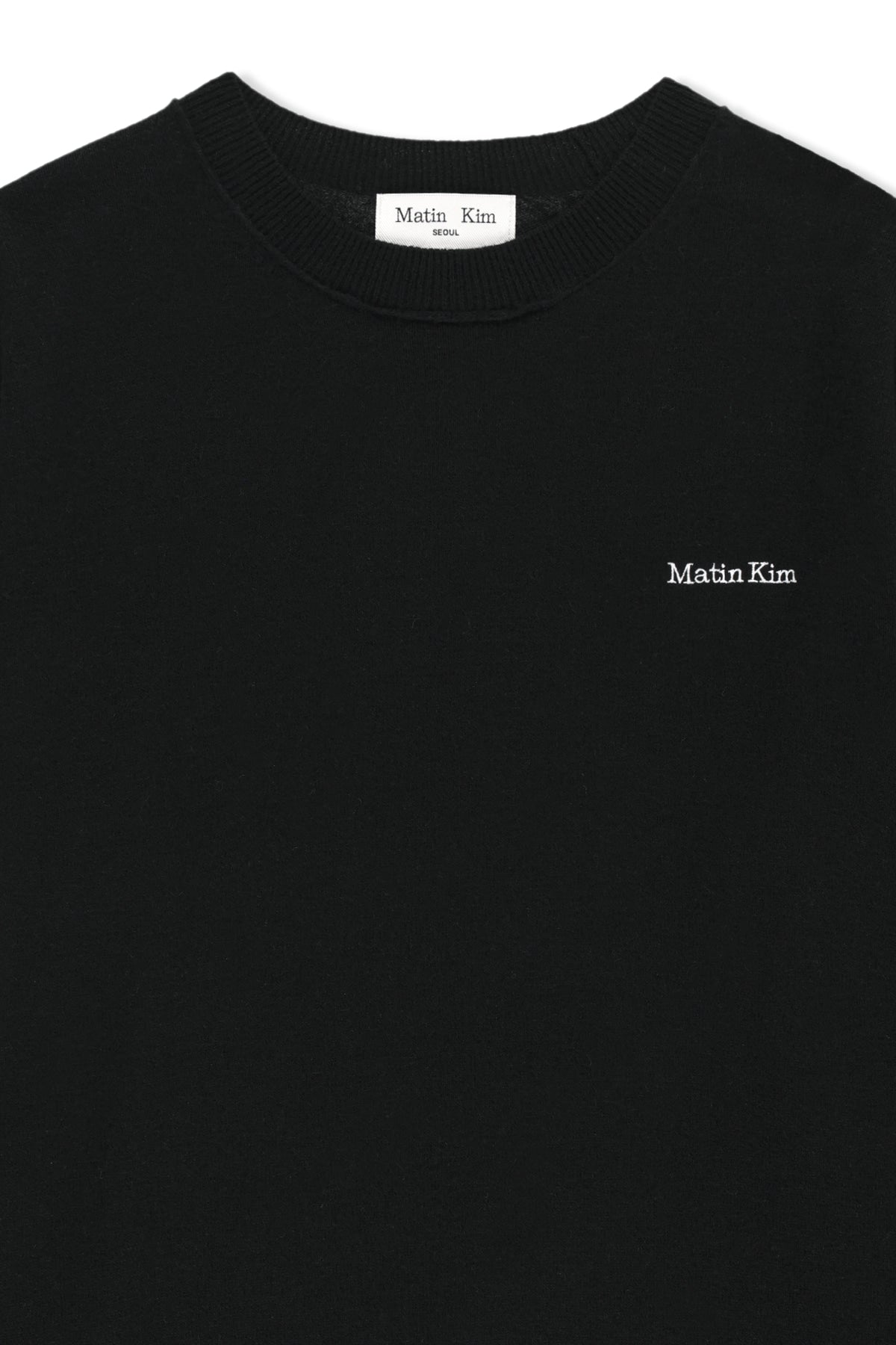 Matin Kim - [Pre-Order – Ships September 28] Cashmere Blended Panel Knit Pullover (Black) product image 4 | TRAB K-Fashion Australia