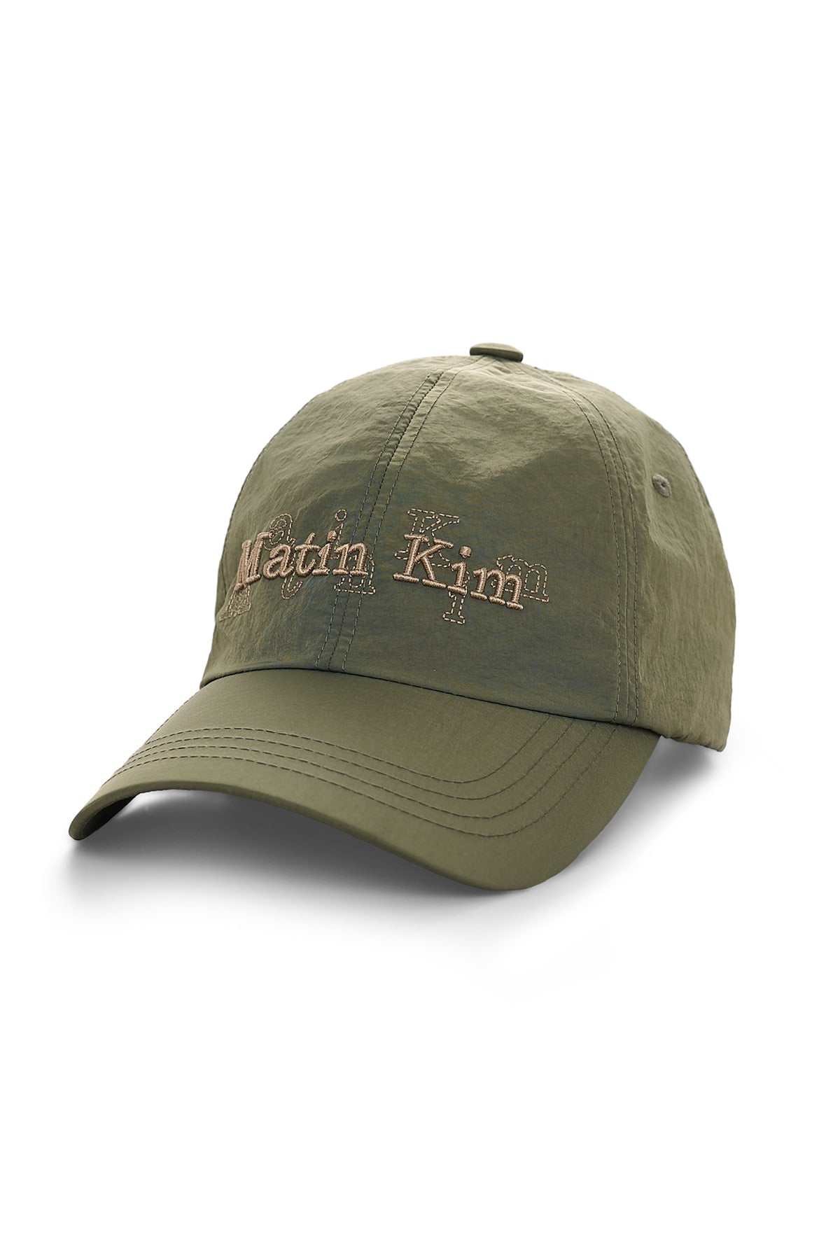 Matin Kim - Overlay Logo Ball Cap (Khaki) product image 2 | TRAB K-Fashion Australia