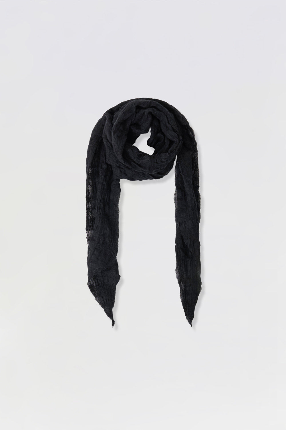 Hatchingroom - Crinkle Gauze Muffler (Black) product image 1 | TRAB K-Fashion Australia