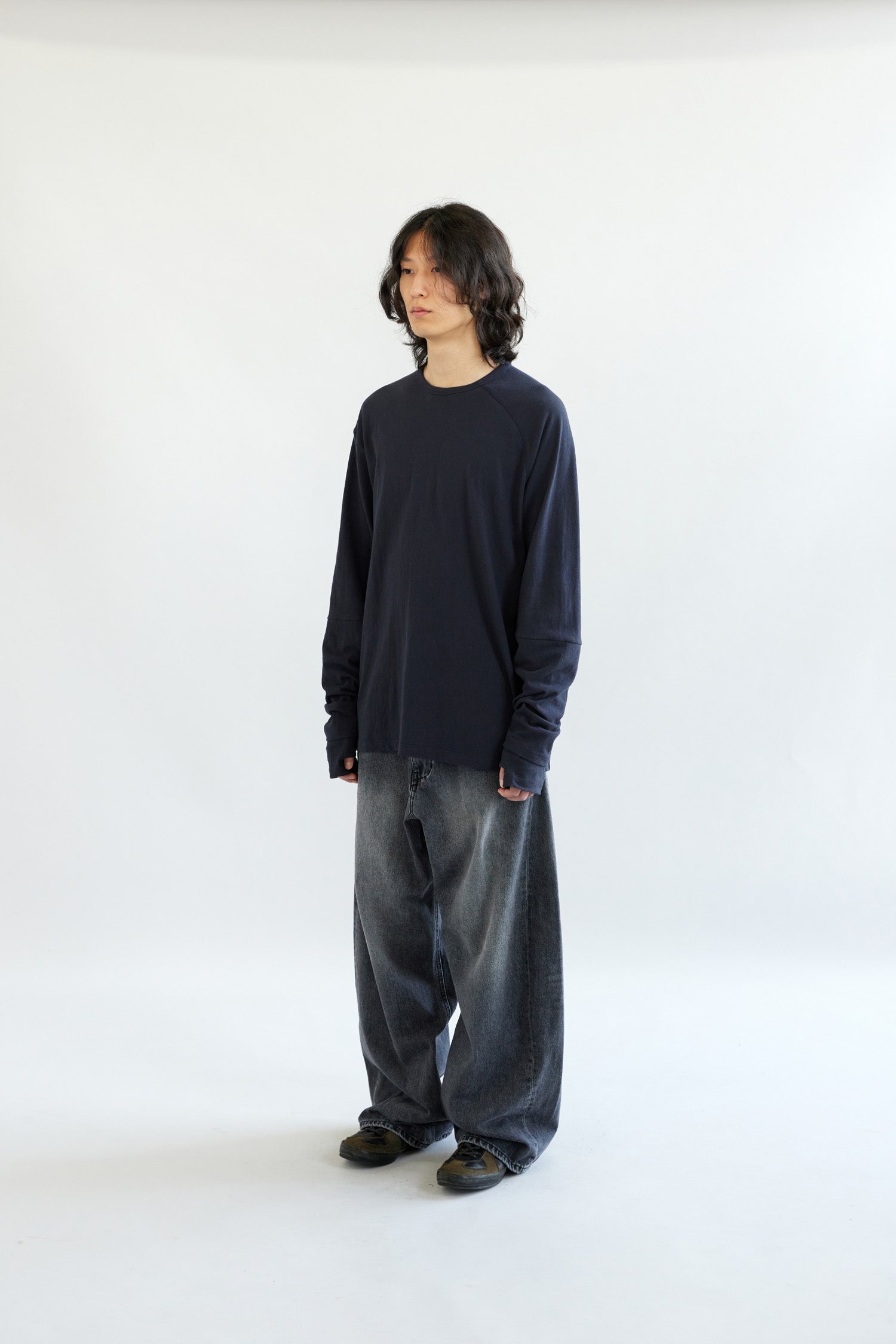 Hatchingroom - Wide Curve Jeans Washed (Black) product image 4 | TRAB K-Fashion Australia