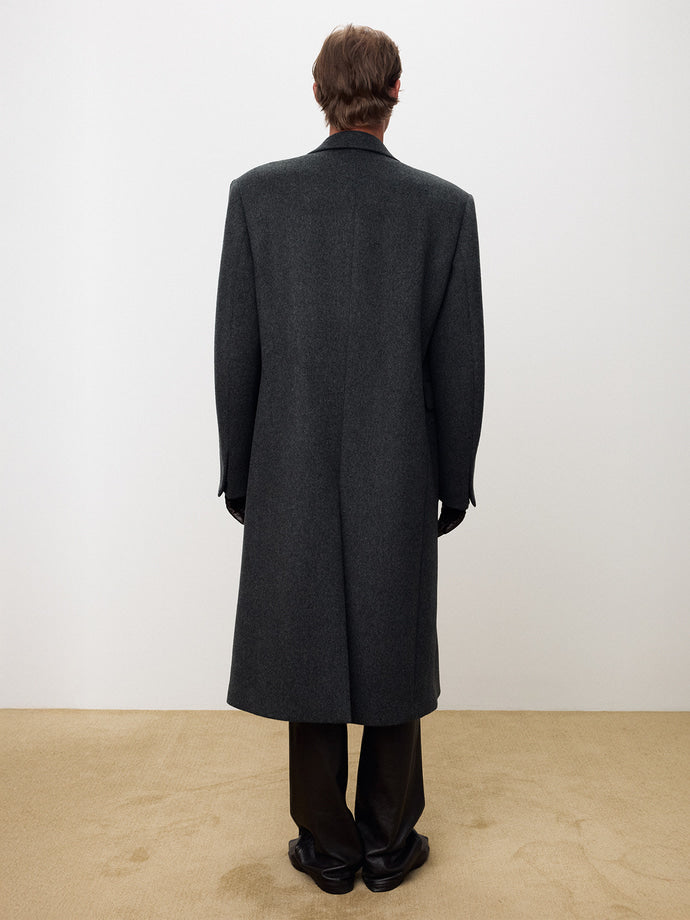 Tonywack - Wool And Cashmere Tailored Wrap Coat (Dark Grey) product image 8 | TRAB K-Fashion Australia