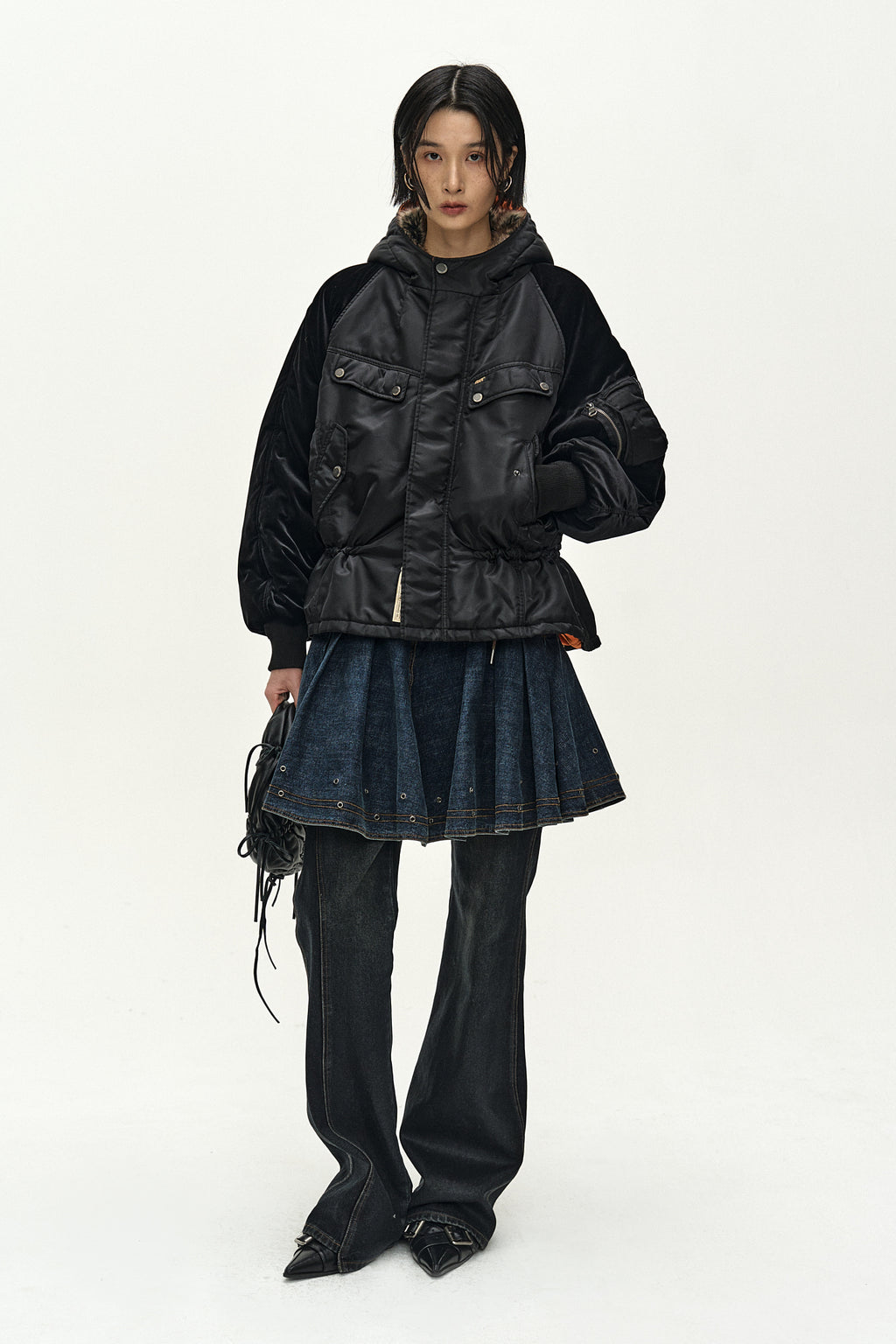 Andersson Bell - Military Ma-1 Harness Denim Dress (blue) (Blue) product image 9 | TRAB K-Fashion Australia