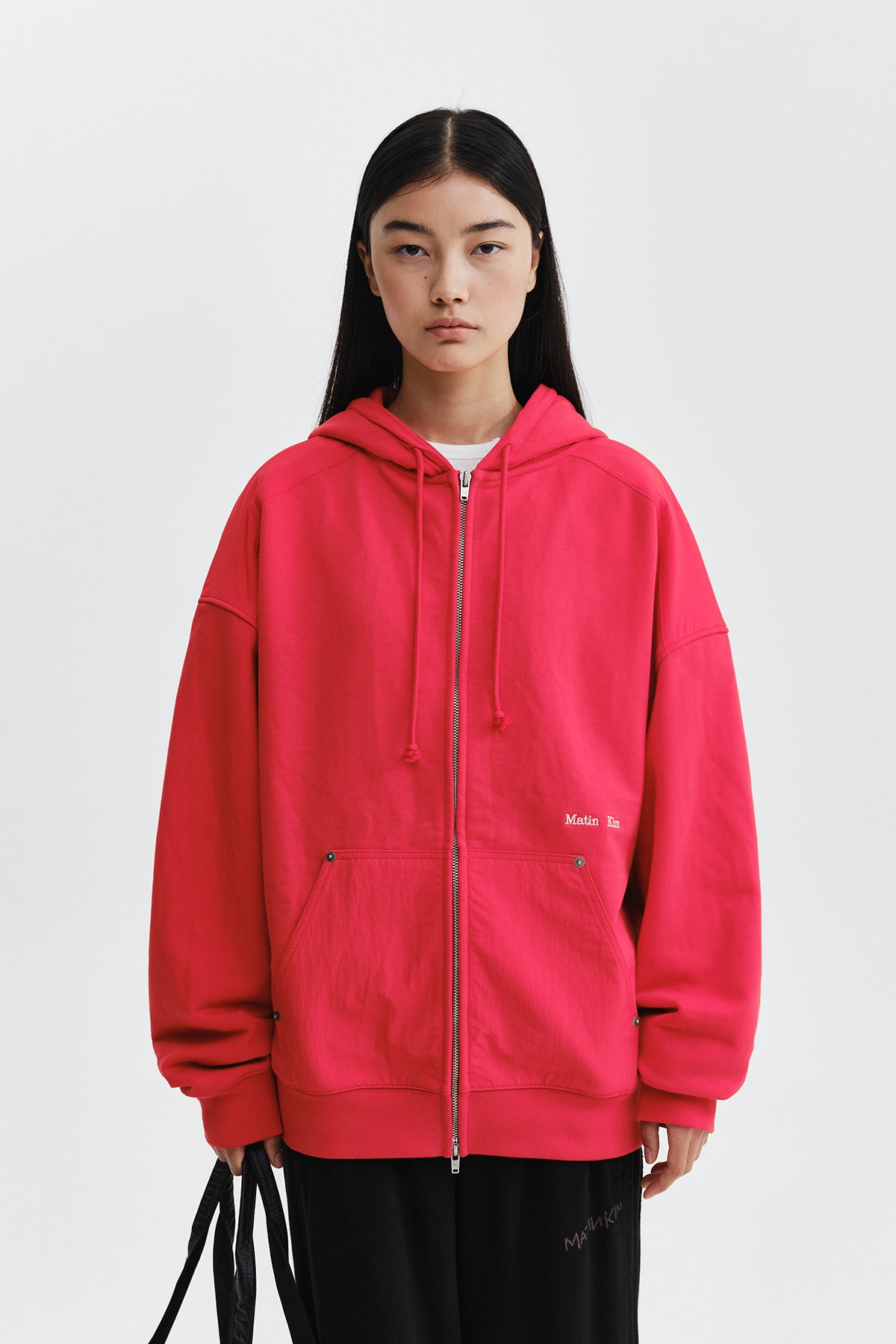 Matin Kim - Color Block Hoody Zip Up (Red) product image 6 | TRAB K-Fashion Australia