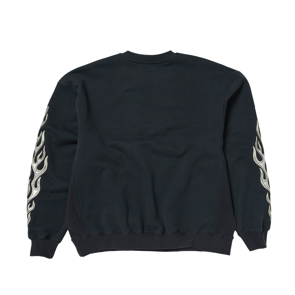 Thug Club - Leather Flame Sweatshirt (Navy) product image 2 | TRAB K-Fashion Australia