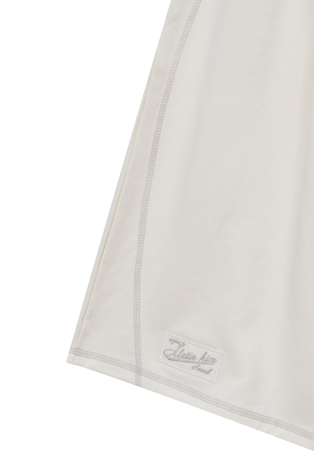 Matin Kim - Stitch Label Half Sweatshorts (Ivory) product image 4 | TRAB K-Fashion Australia
