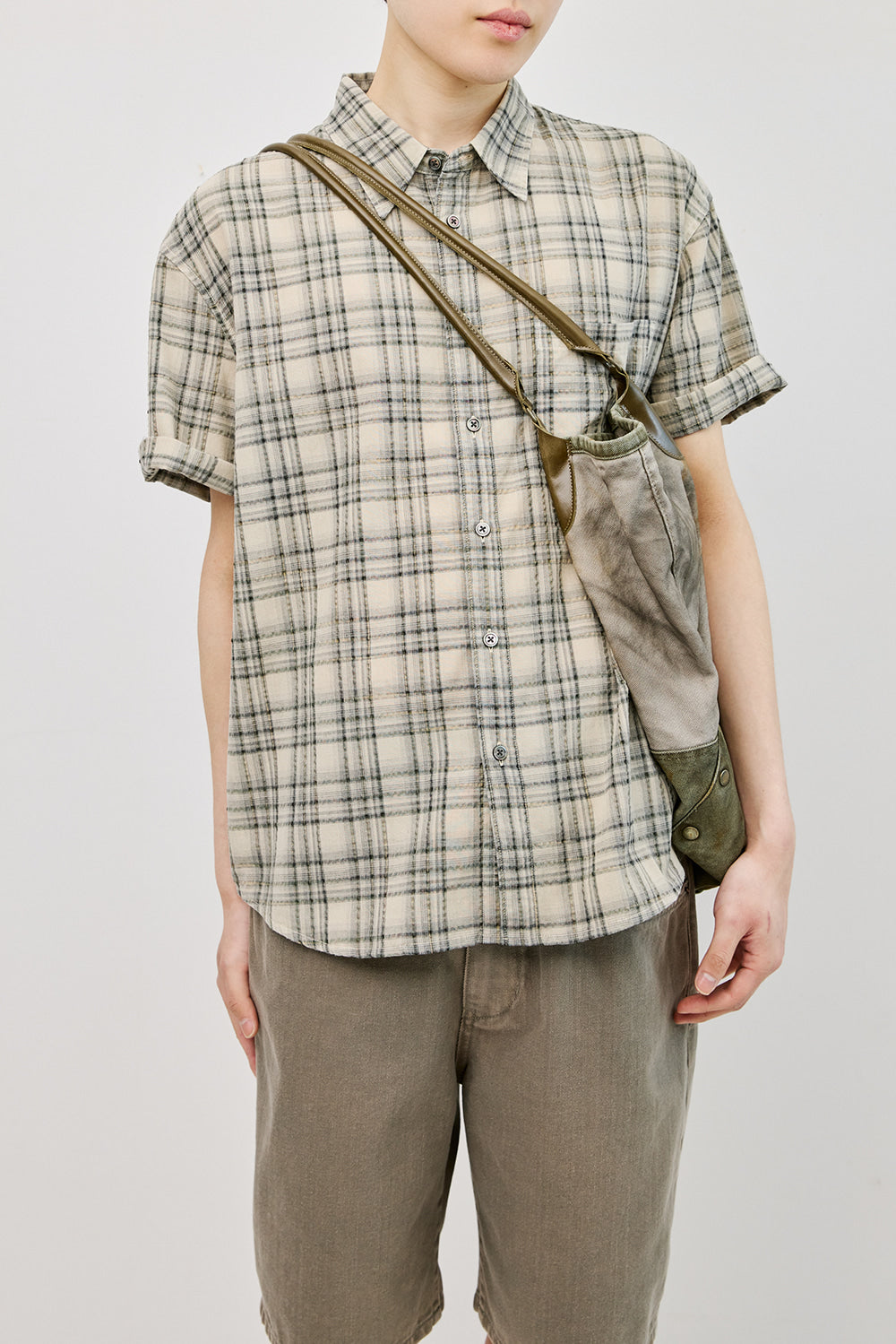 Hatchingroom - Arrow Shirt Over Dyed Check (Butter) product image 13 | TRAB K-Fashion Australia