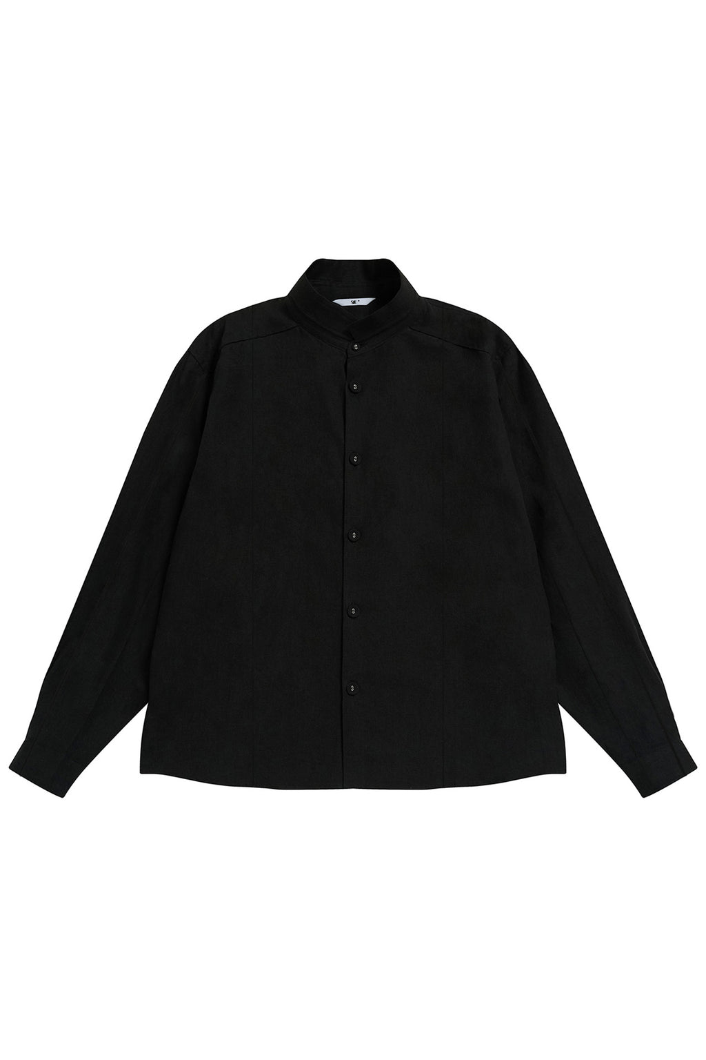 STU - Stand Collar Crease Shirt (Black) product image 17 | TRAB K-Fashion Australia