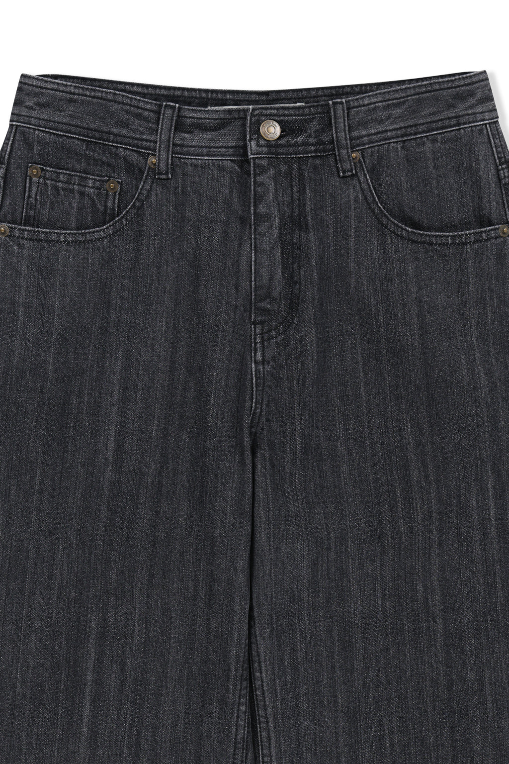 Matin Kim - Apron Layered Denim Pants (Black) product image 4 | TRAB K-Fashion Australia