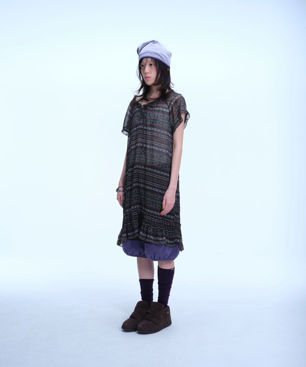 Coyseio - Chiffon Shirring One Piece (Dark Green) product image 10 | TRAB K-Fashion Australia