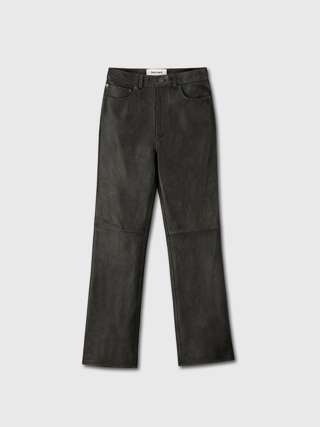 Tonywack - Leather Flared-Leg Pants (Vintage Treatment) (Black) product image 7 | TRAB K-Fashion Australia