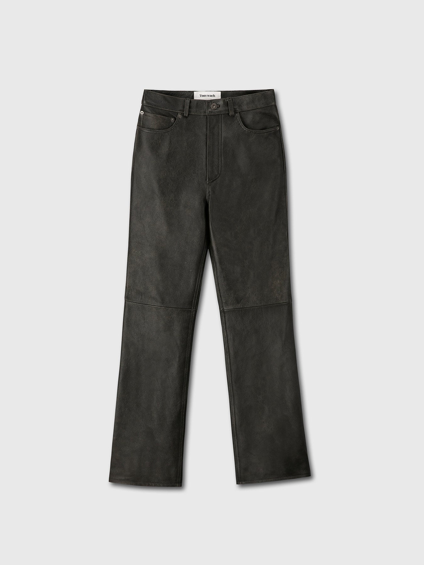 Tonywack - Leather Flared-Leg Pants (Vintage Treatment) (Black) product image 7 | TRAB K-Fashion Australia