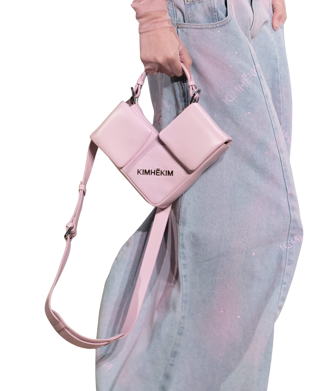 Kimhe Kim - Spray Dyed Balloon Fit Jeans (Sky Blue/Pink) product image 4 | TRAB K-Fashion Australia