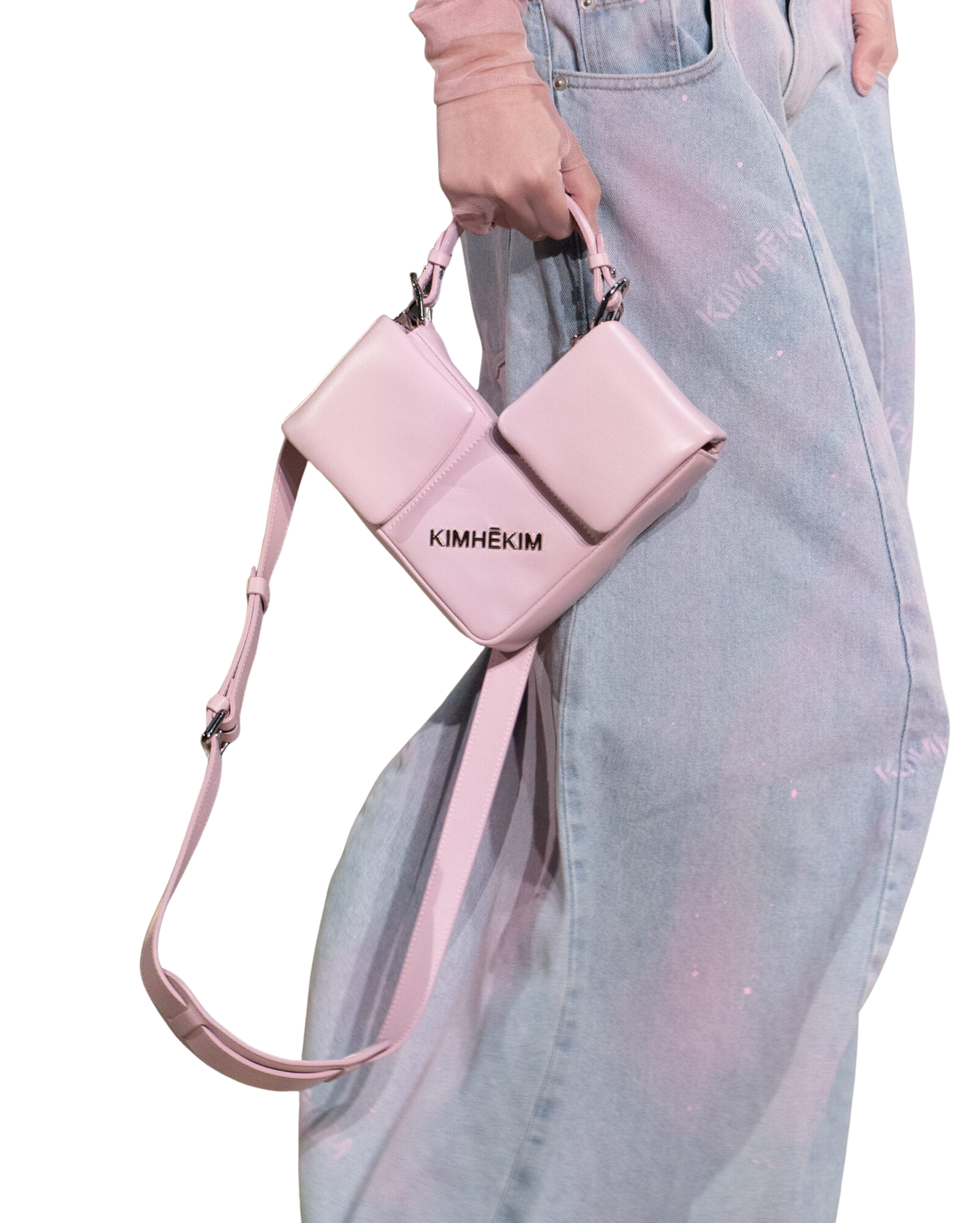 Kimhe Kim - Spray Dyed Balloon Fit Jeans (Sky Blue/Pink) product image 4 | TRAB K-Fashion Australia