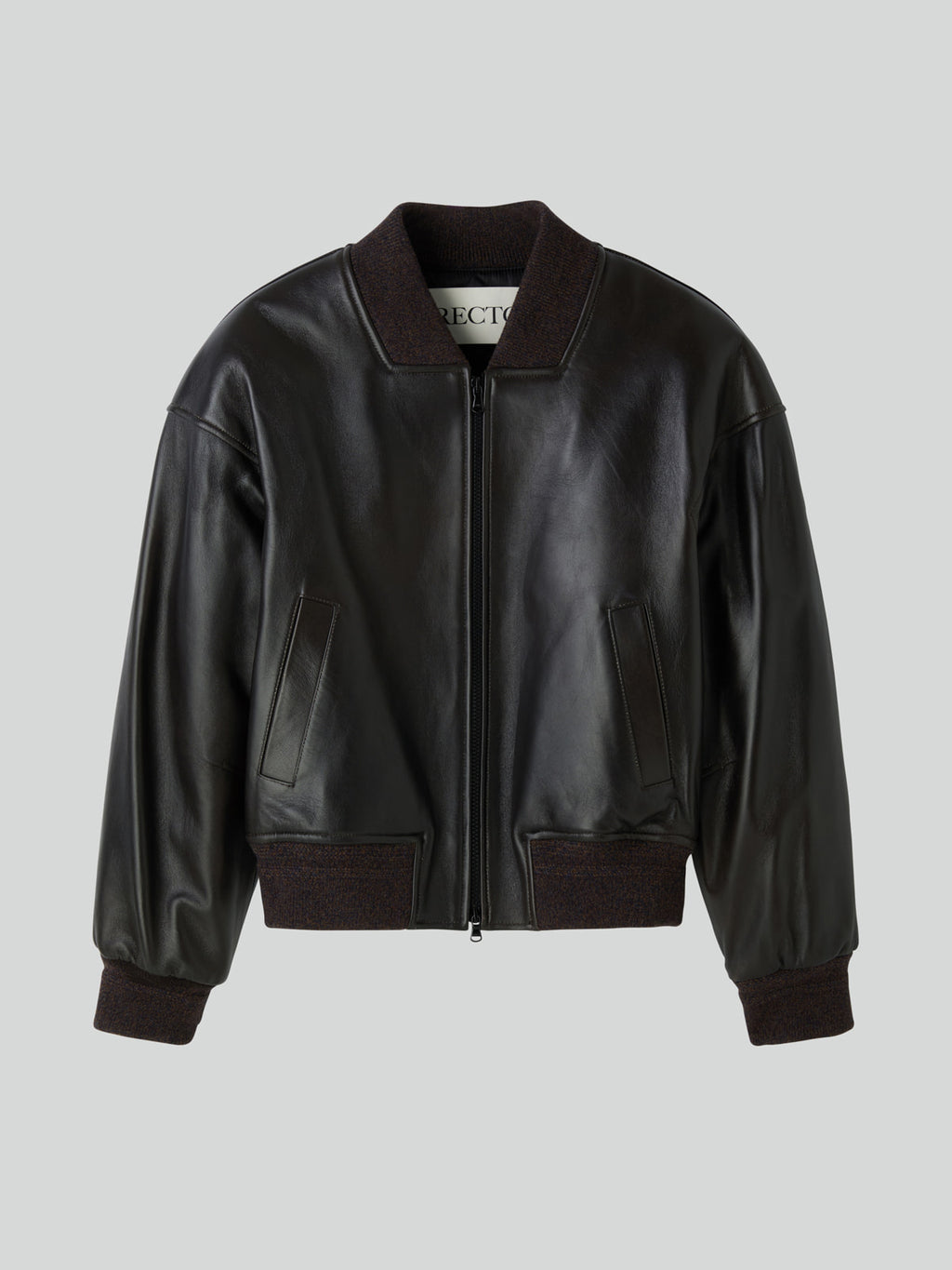Recto - Vintage Effect Leather Bomber (Vintage Brown) product image 13 | TRAB K-Fashion Australia