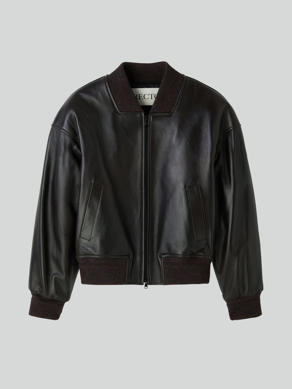 Recto - Vintage Effect Leather Bomber (Vintage Brown) product image 13 | TRAB K-Fashion Australia