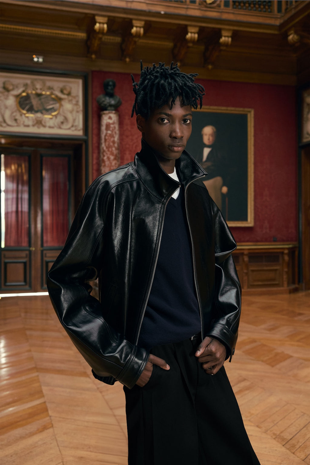 STU - Lambskin Leather Jacket (Black) product image 5 | TRAB K-Fashion Australia