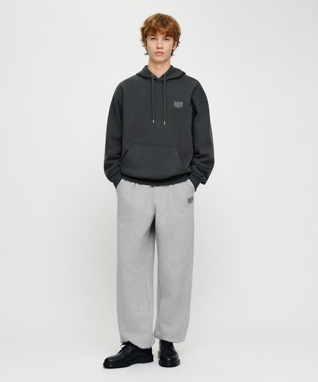 Marithe & Francois Girbaud - Small Classic Logo Oversized Hoodie (brushed) (Charcoal) product image 4 | TRAB K-Fashion Australia