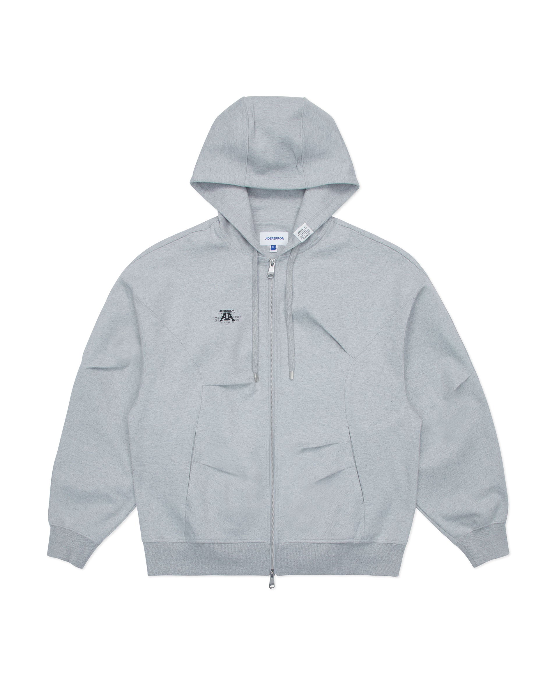 Ader Error - Nolc logo hoodie zip-up (Grey) product image 12 | TRAB K-Fashion Australia