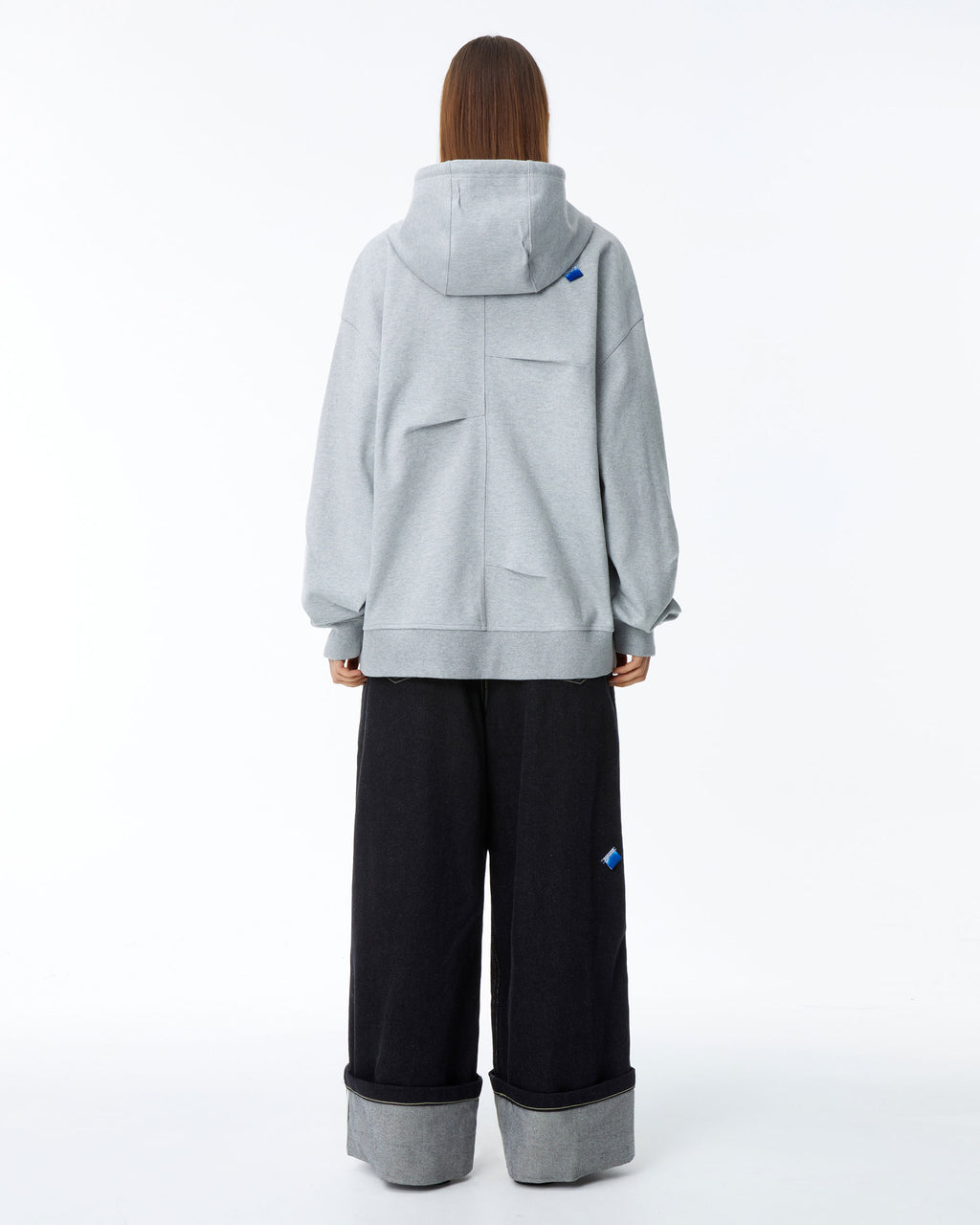 Ader Error - Nolc logo hoodie zip-up (Grey) product image 5 | TRAB K-Fashion Australia