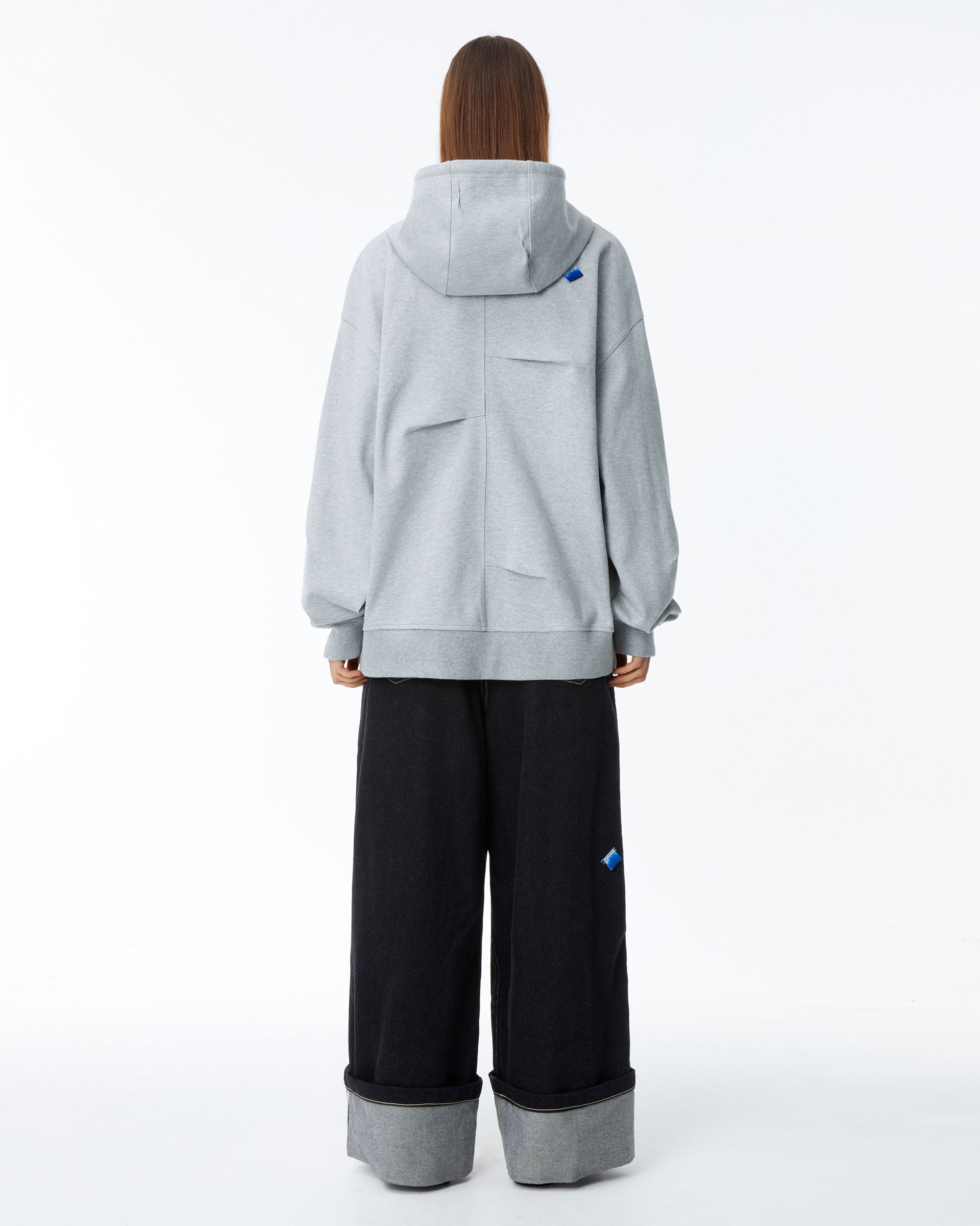 Ader Error - Nolc logo hoodie zip-up (Grey) product image 5 | TRAB K-Fashion Australia
