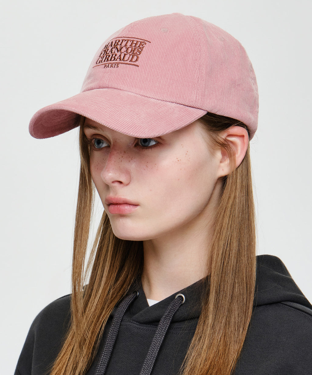 Marithe & Francois Girbaud - Corduroy Small Classic Logo Cap (Dark Pink) product image 6 | TRAB K-Fashion Australia