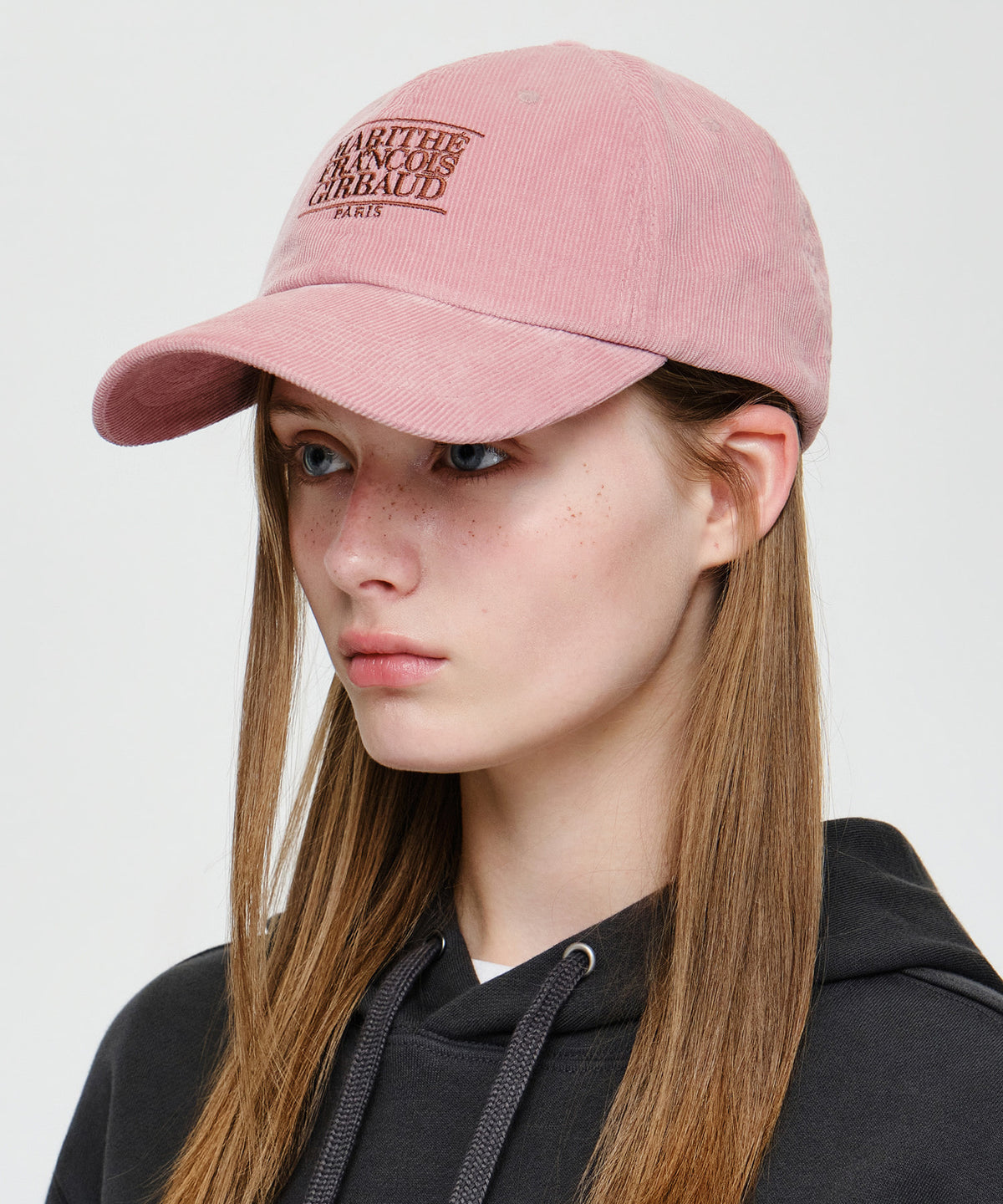 Marithe & Francois Girbaud - Corduroy Small Classic Logo Cap (Dark Pink) product image 6 | TRAB K-Fashion Australia