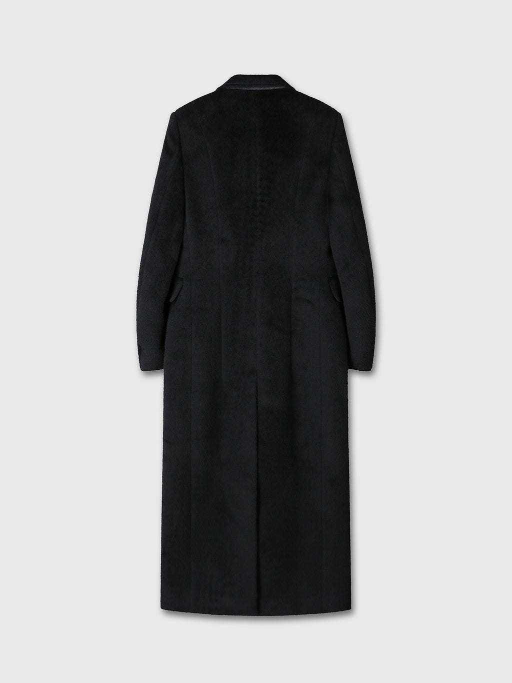 Tonywack - Wool And Alpaca Fitted Double-Breasted Maxi Coat (Black) product image 11 | TRAB K-Fashion Australia