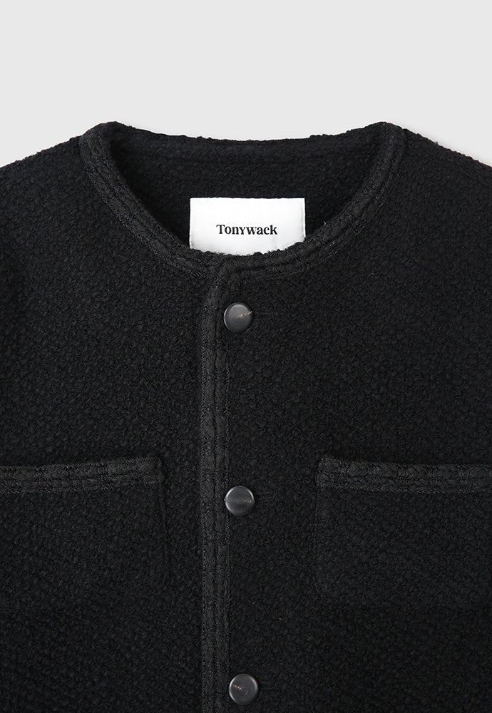 Tonywack - Wool Blend Bouclé Tweed Jacket (Black) product image 10 | TRAB K-Fashion Australia