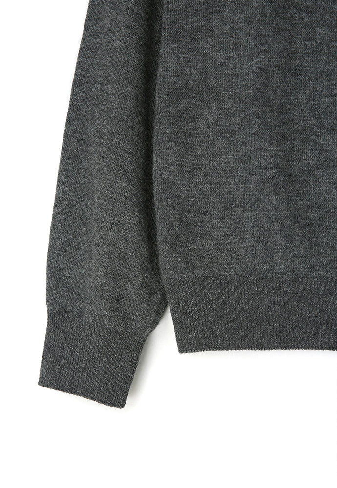 Art if acts - Wholegarment Round Neck Cardigan (Charcoal) product image 9 | TRAB K-Fashion Australia
