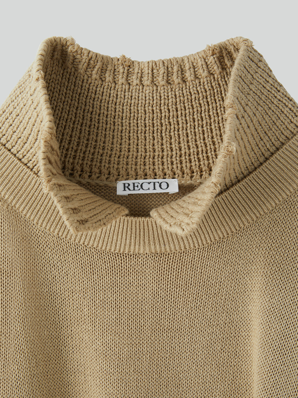 Recto - Waffle Collar Knit Top (Beige Khaki) product image 6 | TRAB K-Fashion Australia