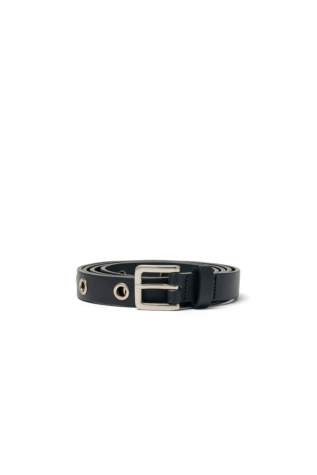 Matin Kim - Stud Eyelet Leather Belt (Black) product image 1 | TRAB K-Fashion Australia