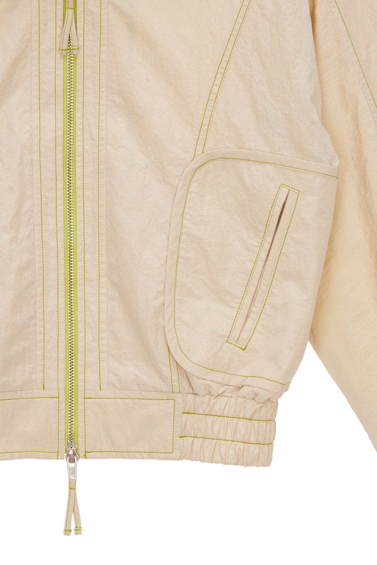 Matin Kim - Curvy Crop Bomber Jumper (Beige) product image 4 | TRAB K-Fashion Australia