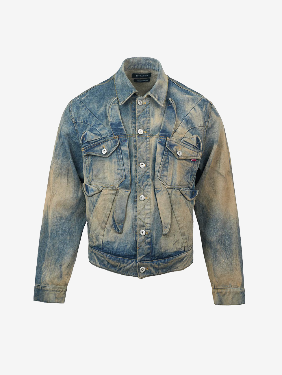 Juntae Kim - Gathered Denim Jacket (OC2) product image 1 | TRAB K-Fashion Australia