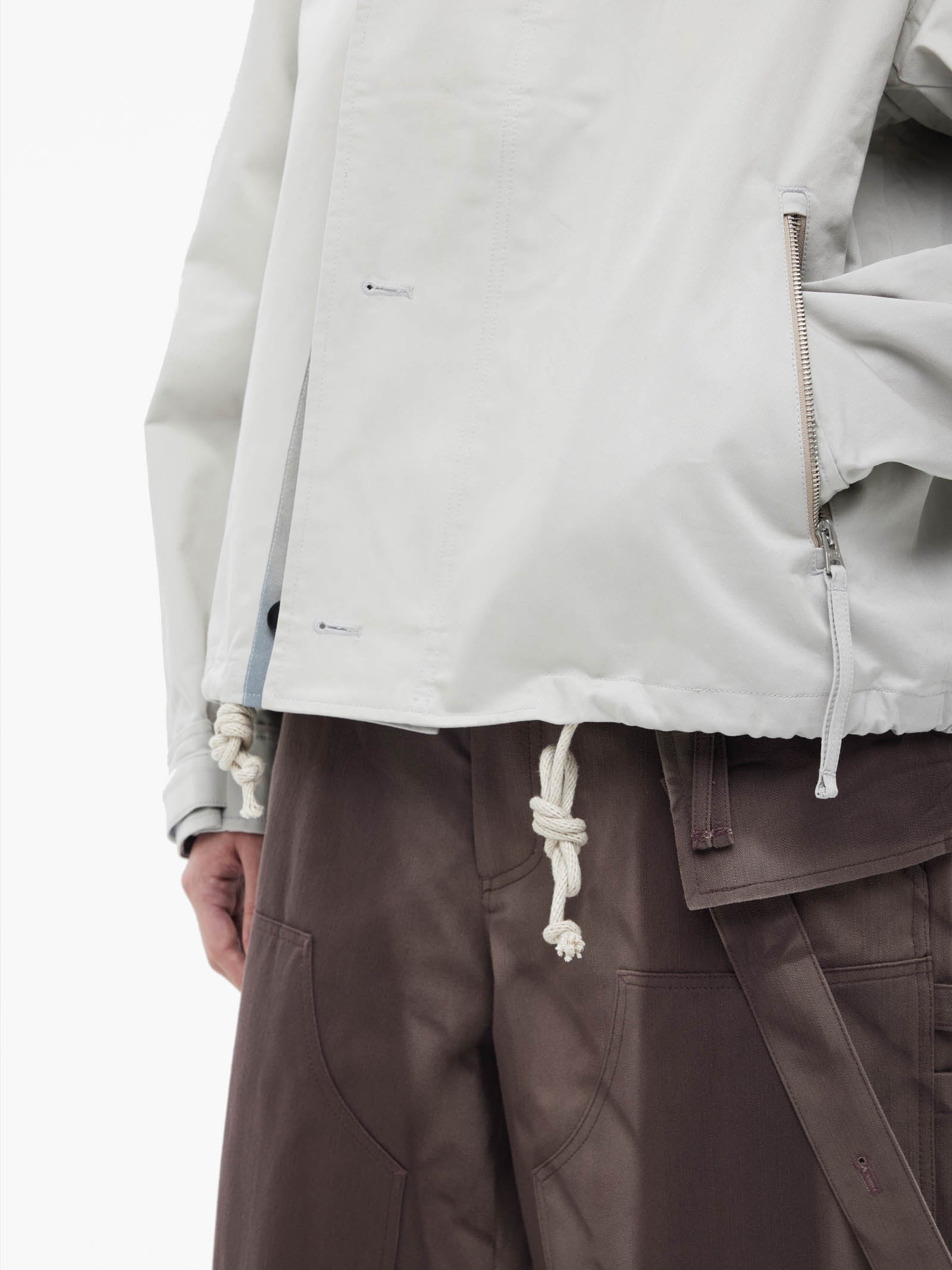 Jiyong Kim - Sun-Bleached Wide Collar Jacket (Light Grey) product image 8 | TRAB K-Fashion Australia