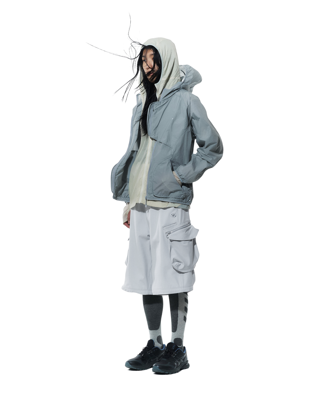 San San Gear - 2Way Pocket Pants (Blue Grey) product image 5 | TRAB K-Fashion Australia