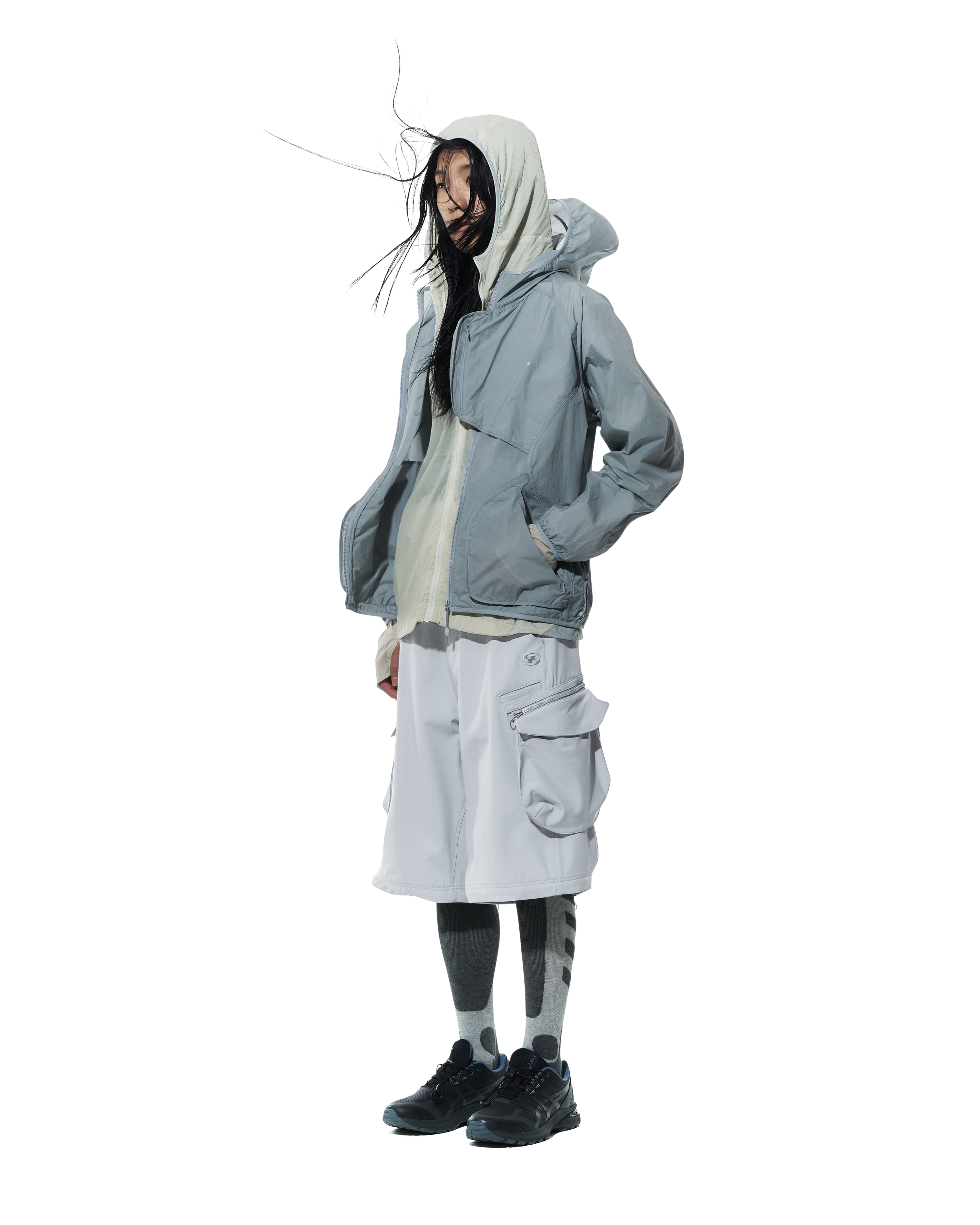 San San Gear - 2Way Pocket Pants (Blue Grey) product image 5 | TRAB K-Fashion Australia