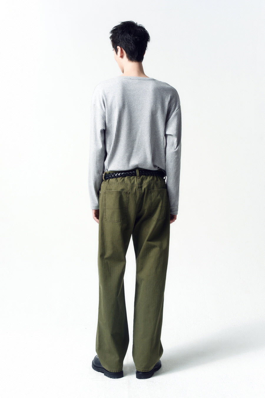Insilence - HBT Baker Pants (Olive Drab) product image 6 | TRAB K-Fashion Australia