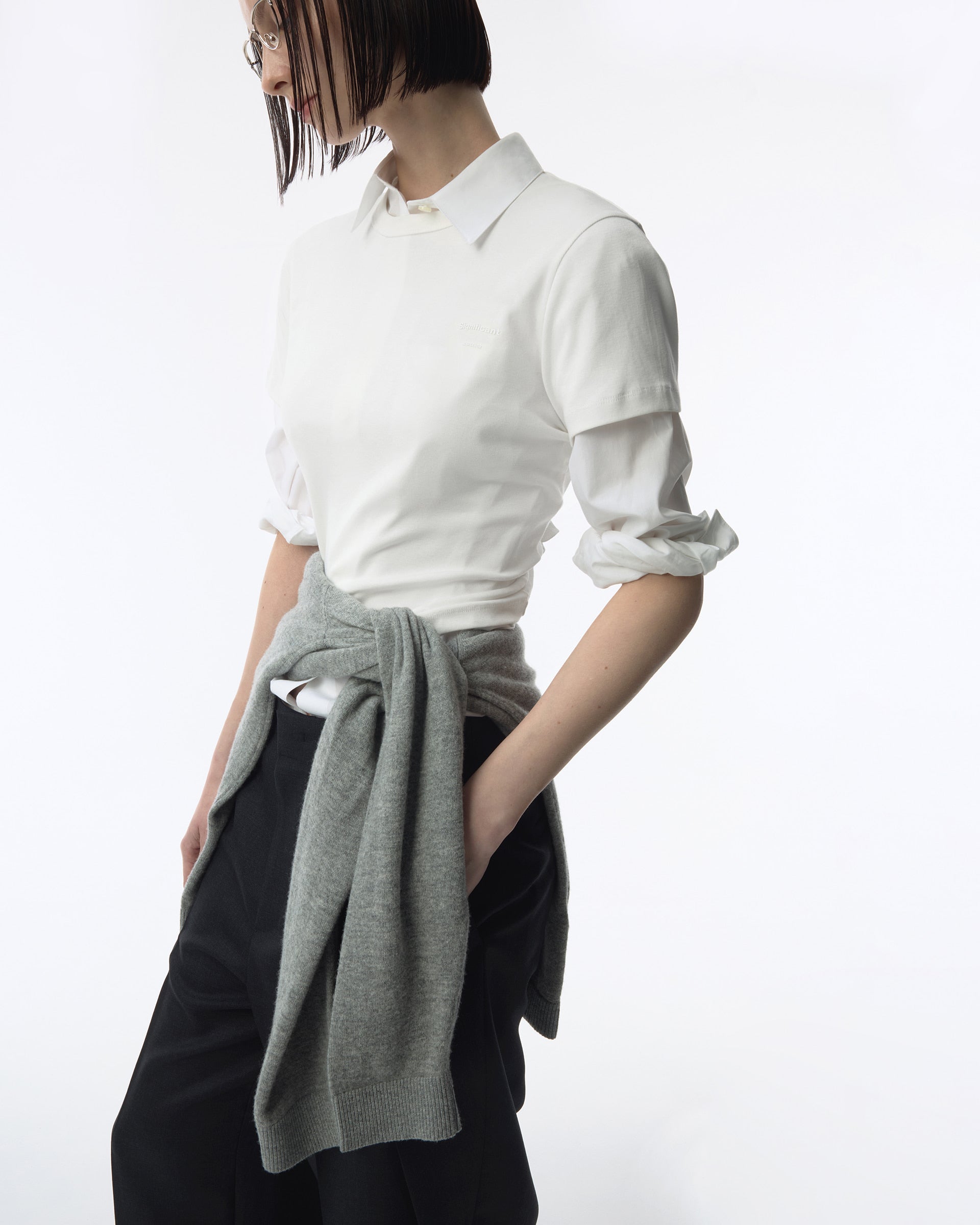 Ader Error - Sig; BK Tag slacks 03 (Grey) product image 3 | TRAB K-Fashion Australia