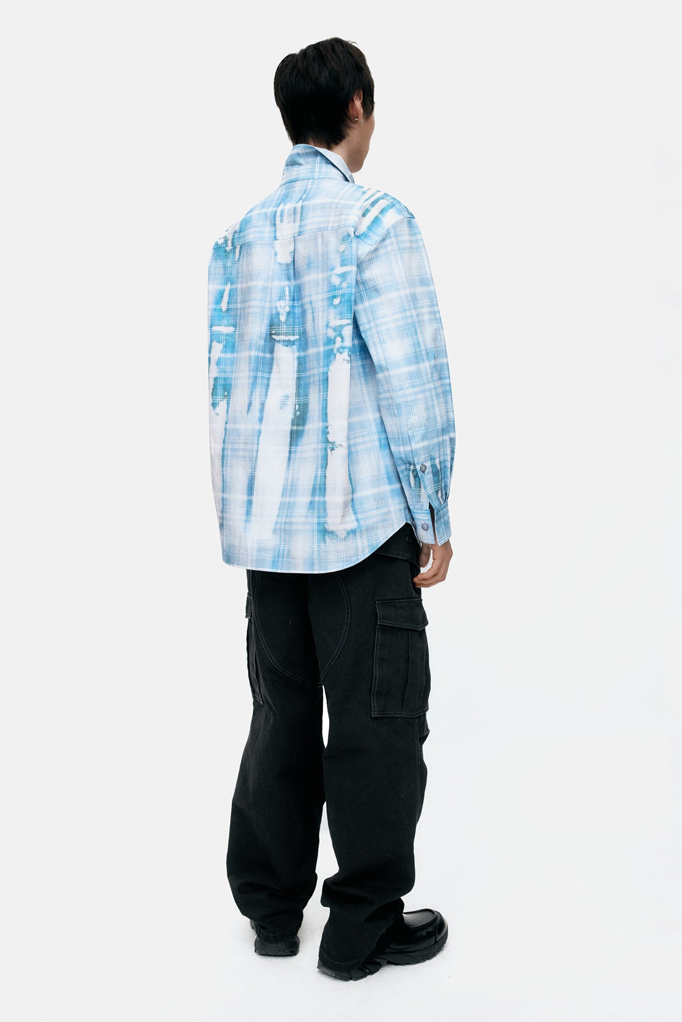 Andersson Bell - Trompe L'oeil Printed Check Shirts (Blue) product image 2 | TRAB K-Fashion Australia