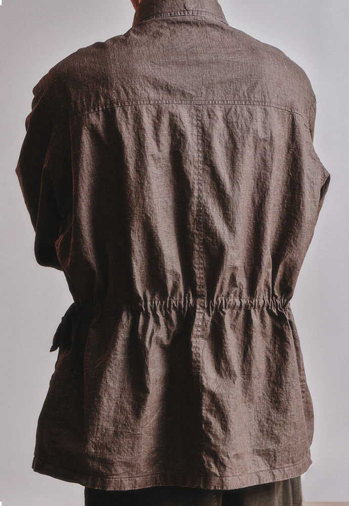 Art if acts - Linen Rain Parka (Wood) product image 4 | TRAB K-Fashion Australia