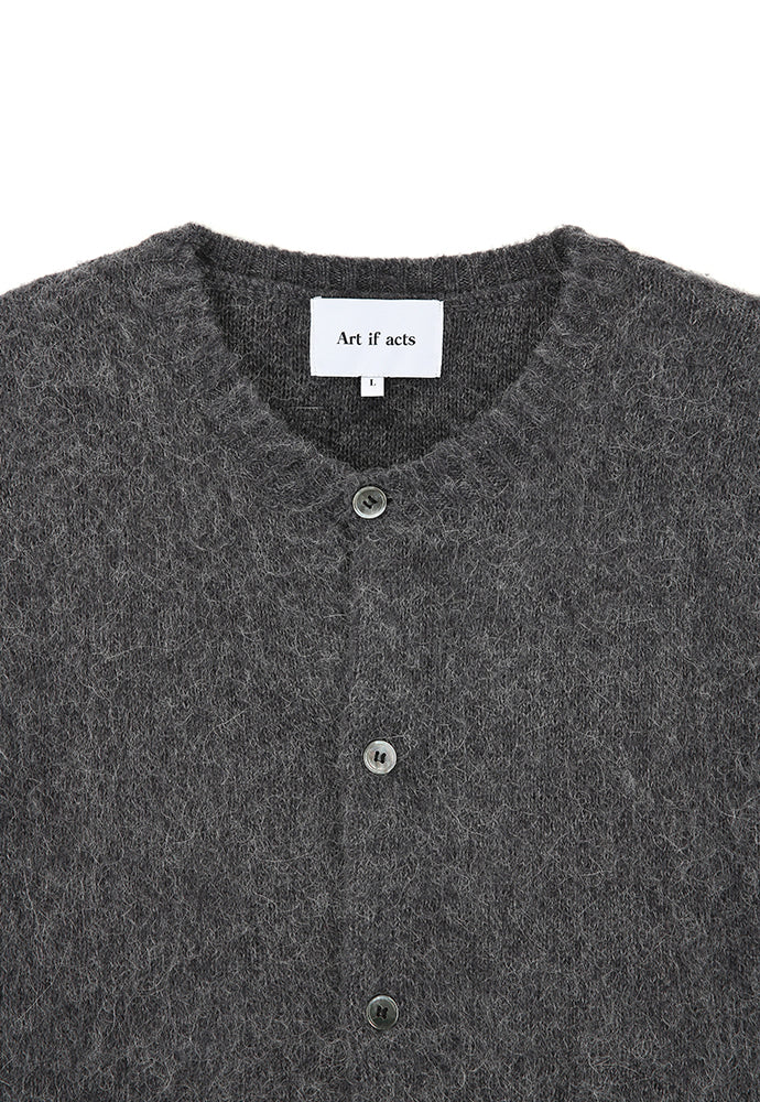 Art if acts - Alpaca Round Neck Cardigan (Charcoal) product image 7 | TRAB K-Fashion Australia